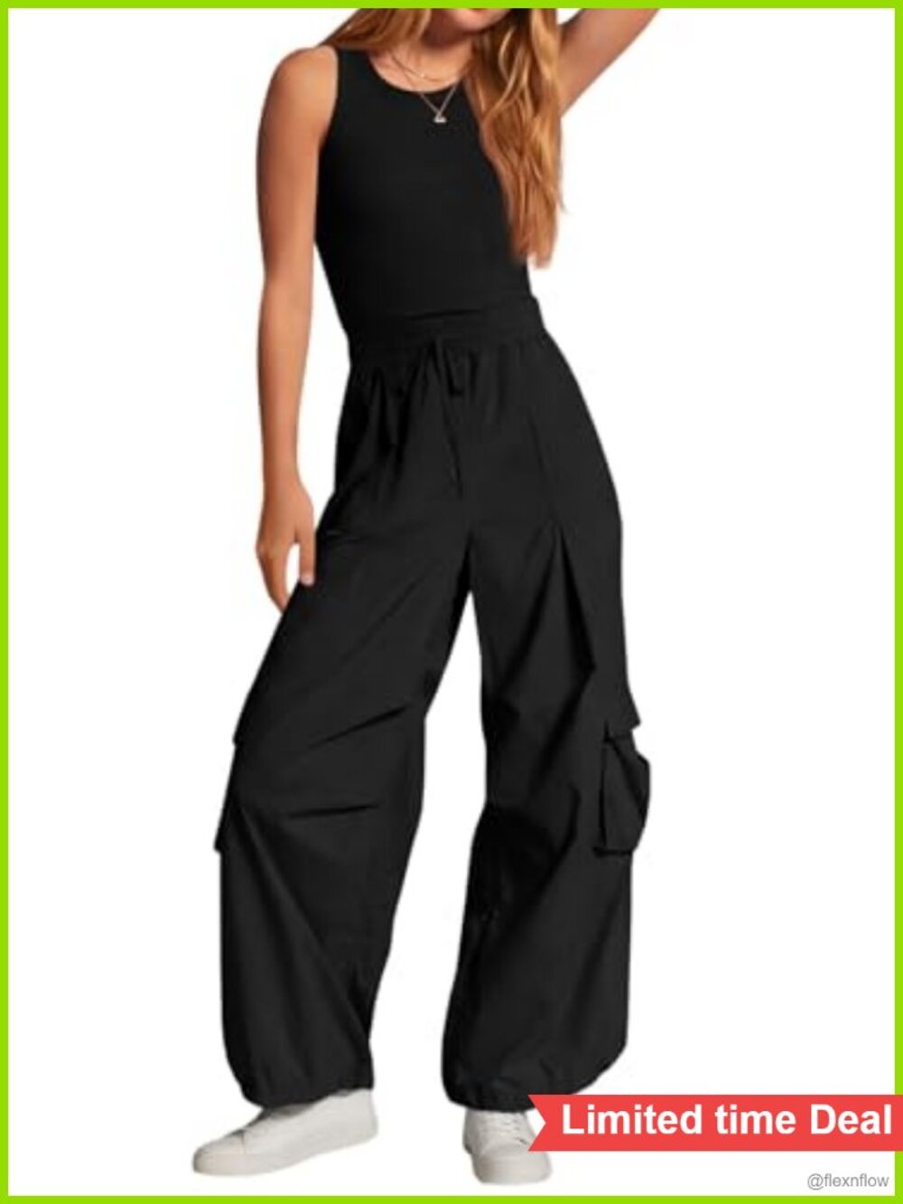 Fisoew Sleeveless Wide Leg Jumpsuit Polyamide Spandex Athleisure